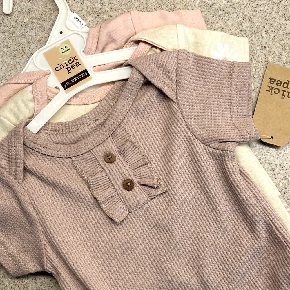 Three piece 3-6 M onesie pack